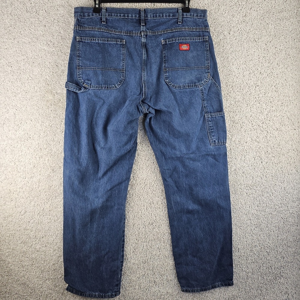 Dickies Men's Blue Denim Jeans Carpenter Size 38x32 Workwear Chore Field Gorp